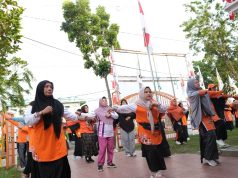 Senam Bersama dan Bakti Sosial PKS Nunukan Semarakkan HUT ke-81 RI